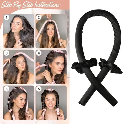 Foam No-Heat Sleeping Curling Iron Big Wave Styler DIY Hair Styling Tool for Lazy Curls