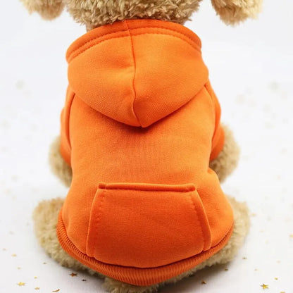 Fashion Dog Hoodie – Warm Autumn & Winter Small Pet Clothes, Thickened Two-Legged Sweater