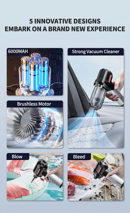CENRR 998000PA Car Vacuum Cleaner, Powerful Handheld Wireless Blower for Home & Car