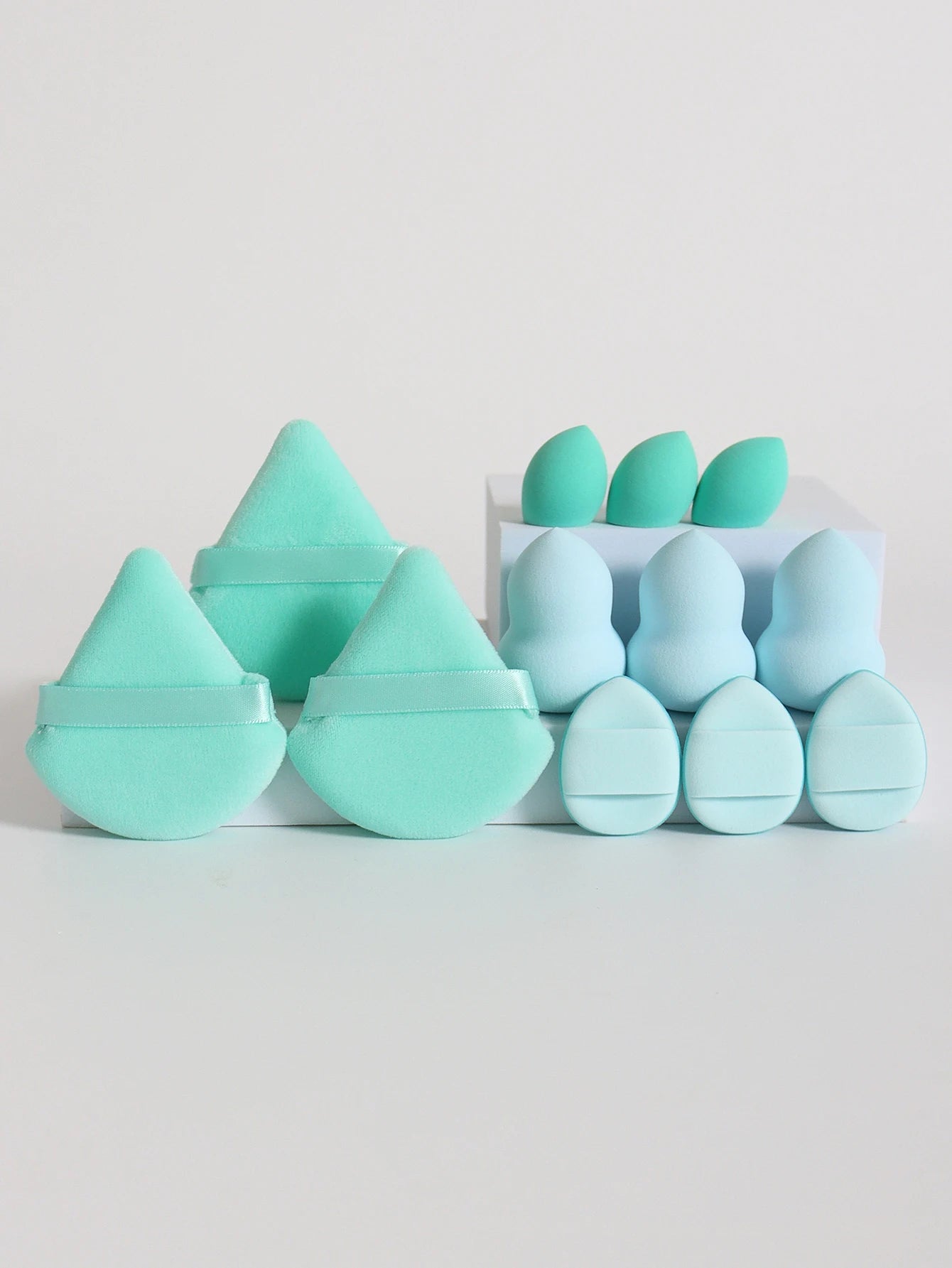12-Piece All-Purpose Makeup Sponge Set – Powder Puffs, Beauty Eggs & Mini Cushions