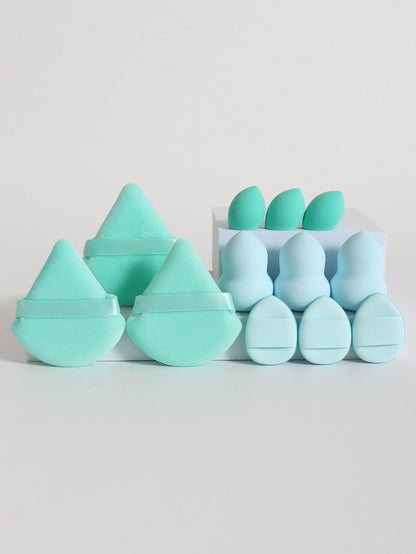 12-Piece All-Purpose Makeup Sponge Set – Powder Puffs, Beauty Eggs & Mini Cushions