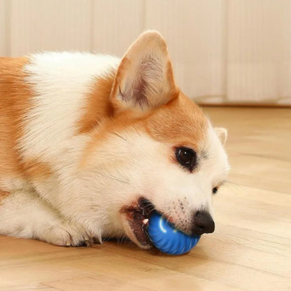 Automatic Moving Dog Toy Ball USB Rechargeable Jumping & Rotating Interactive Chew Toy for Puppies