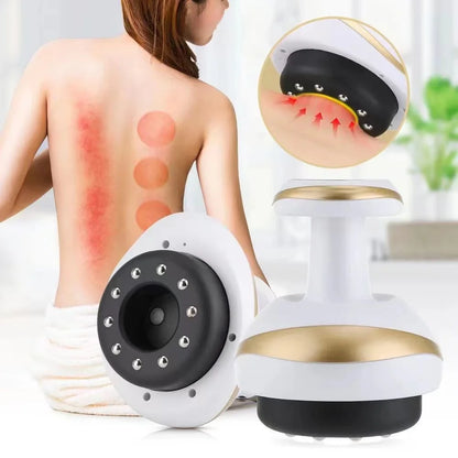 Home Electric Guasha Scraping Massage Cupping Body Massager with Suction & Heating Fat Burner