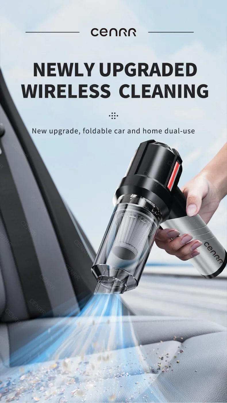 CENRR 998000PA Car Vacuum Cleaner, Powerful Handheld Wireless Blower for Home & Car