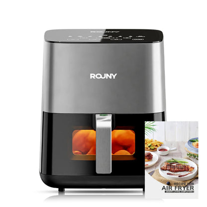 ROUNY 5L Air Fryer, Electric Oilless Cooker with Touch Control & Visible Window