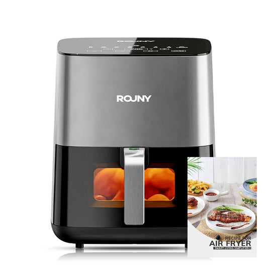 ROUNY 5L Air Fryer, Electric Oilless Cooker with Touch Control & Visible Window