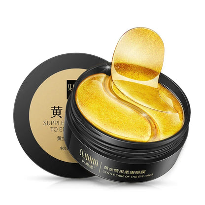 24K Gold Hyaluronic Acid Eye Mask - Collagen Patches for Dark Circles & Skin Care