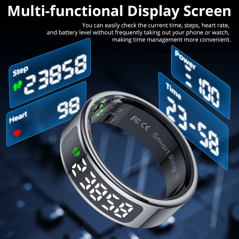 COLMI R12 Smart Ring with Display, Touchscreen, Wireless Charging & 5 ATM Waterproof