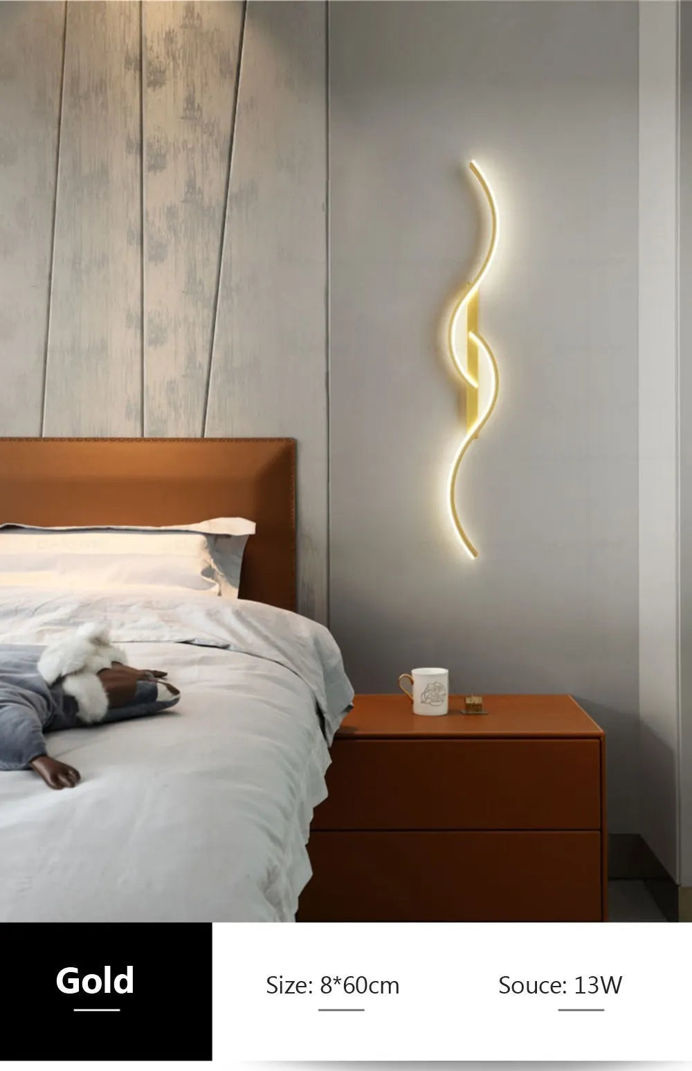 Modern LED Wall Lamp - Minimalist Bedside & Living Room Strip Sconce Indoor Lighting Fixture