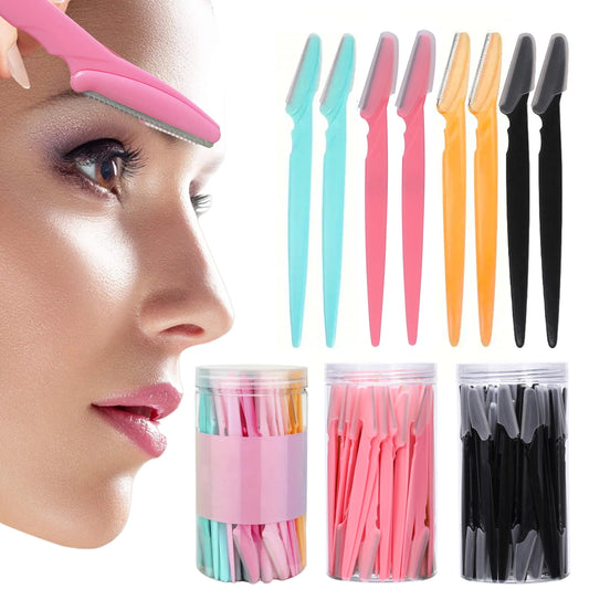 Eyebrow Trimmer & Face Shaver – Portable Hair Removal Blade Set for Women (10/40pcs)