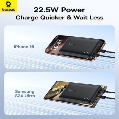 Baseus 22.5W Power Bank 10000mAh, QC PD Fast Charging Portable Charger for iPhone 16/15, Samsung, Xiaomi