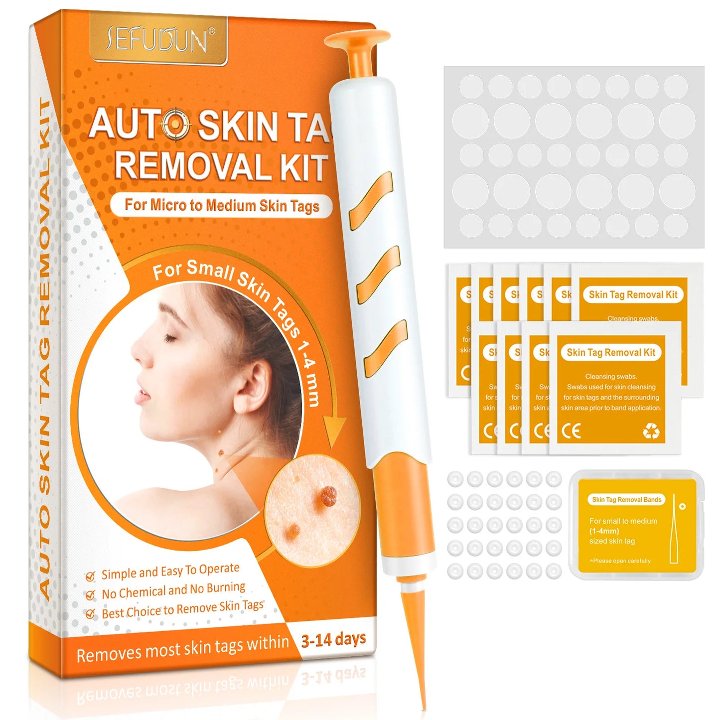 3 In 1 Painless Auto Skin Tag Mole Wart Removal Kit