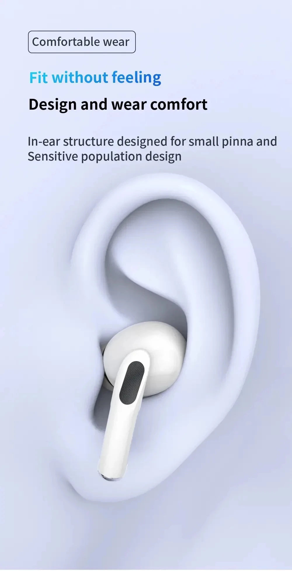 Tideboom W01 TWS Max Wireless Bluetooth Earbuds - Noise Cancelling for iPhone & Android