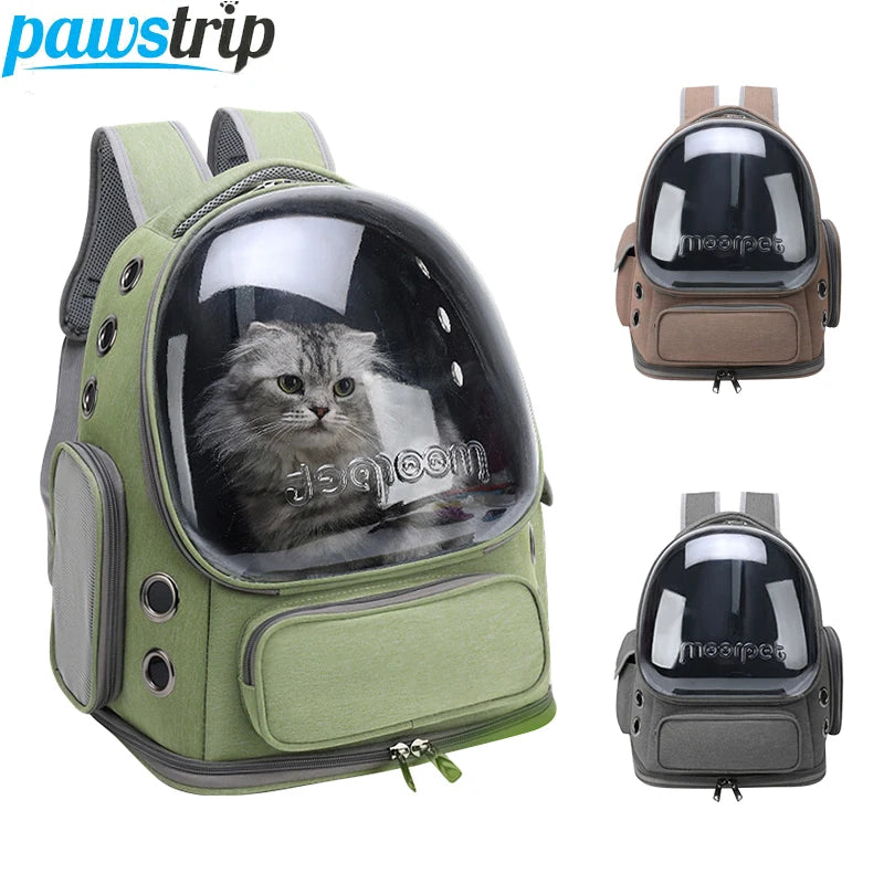 Transparent Pet Cat Carrier Backpack – Breathable Travel Bag for Cats & Small Dogs