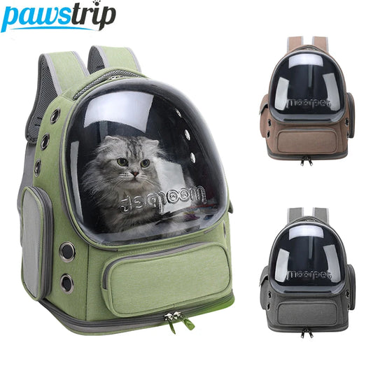 Transparent Pet Cat Carrier Backpack – Breathable Travel Bag for Cats & Small Dogs