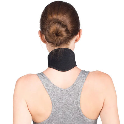 Magnetic Heated Neck Wrap for Cervical Pain Relief & Tourmaline Therapy