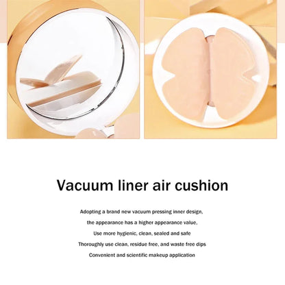 Air Cushion BB Cream with Butterfly Powder Puff – Moisturizing, Whitening, and Waterproof Foundation