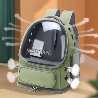 Transparent Pet Cat Carrier Backpack – Breathable Travel Bag for Cats & Small Dogs