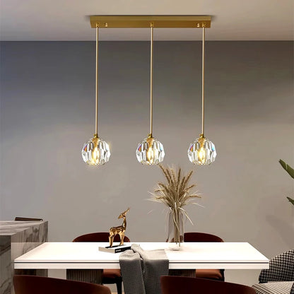 Modern Glass Pendant Lights, LED Ceiling Lamp & Hanging Chandelier for Dining Room