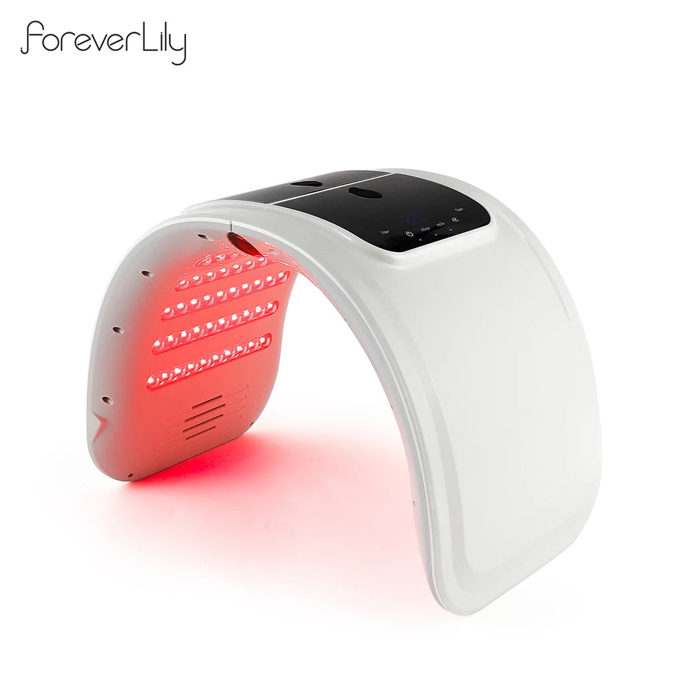 foreverlily LED Face Mask PDT Machine - 7-Color Photon Skin Rejuvenation & Nano Spray for Face & Body