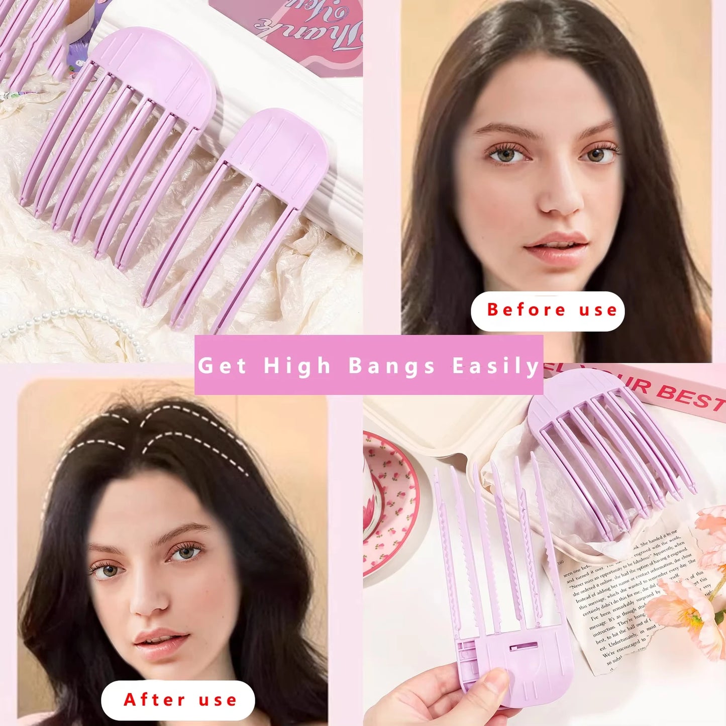 Fluffy Hairpin Curling Clips - Volumizing Bangs & Hair Roots Clips for Women, Fixed Shape Fashion Hair Rollers