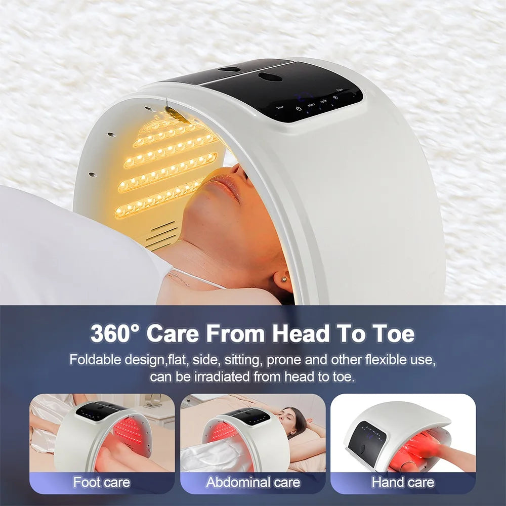 foreverlily LED Face Mask PDT Machine - 7-Color Photon Skin Rejuvenation & Nano Spray for Face & Body