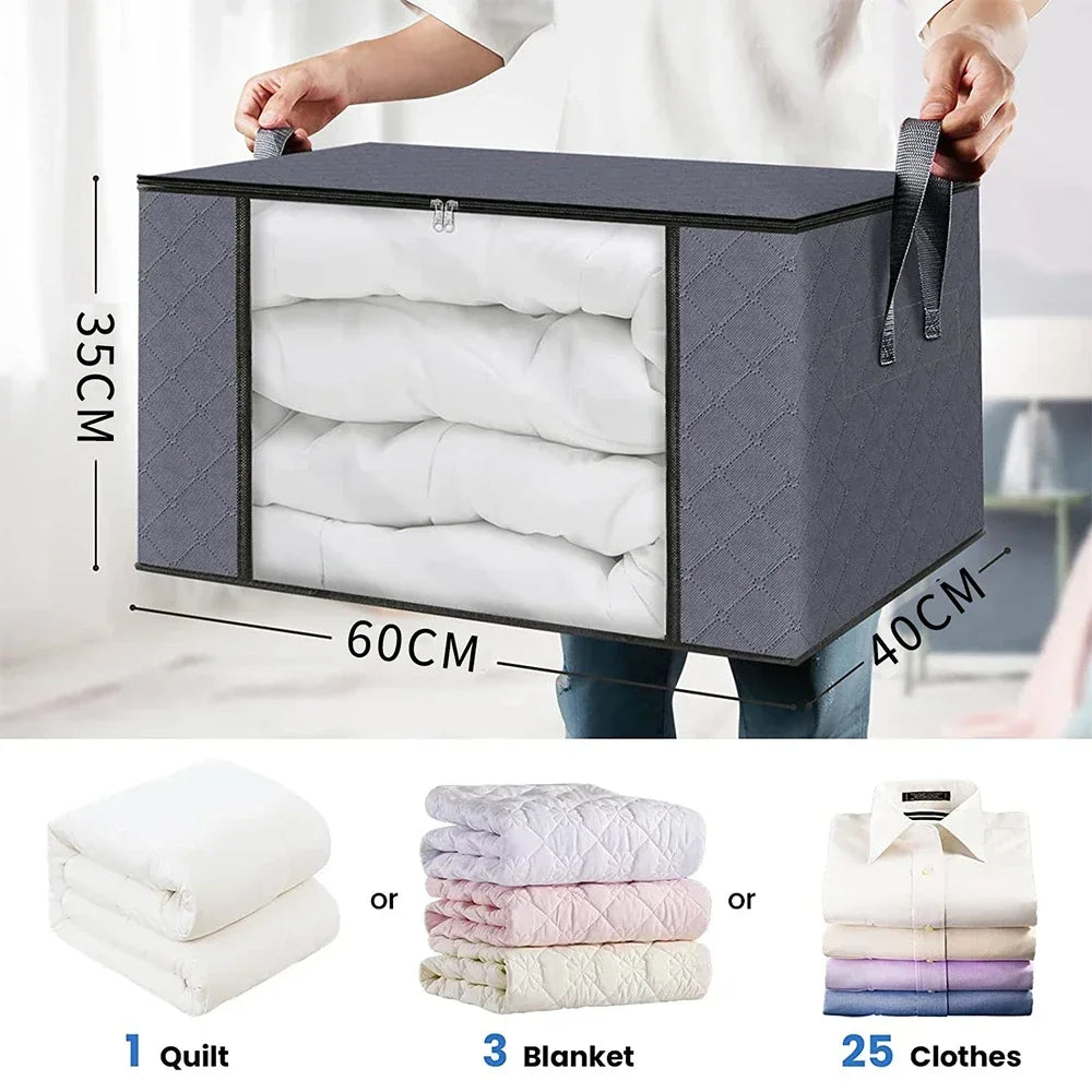 Quilt & Clothing Storage Bag - Household Bedding Organizer for Moving & Sorting