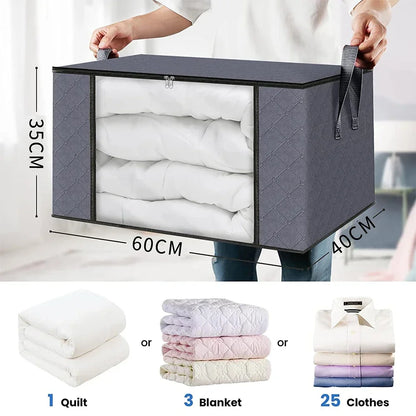 Quilt & Clothing Storage Bag - Household Bedding Organizer for Moving & Sorting