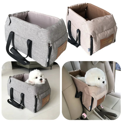 Portable Dog Car Seat Bed – Safety Travel Carrier for Small Dogs & Cats