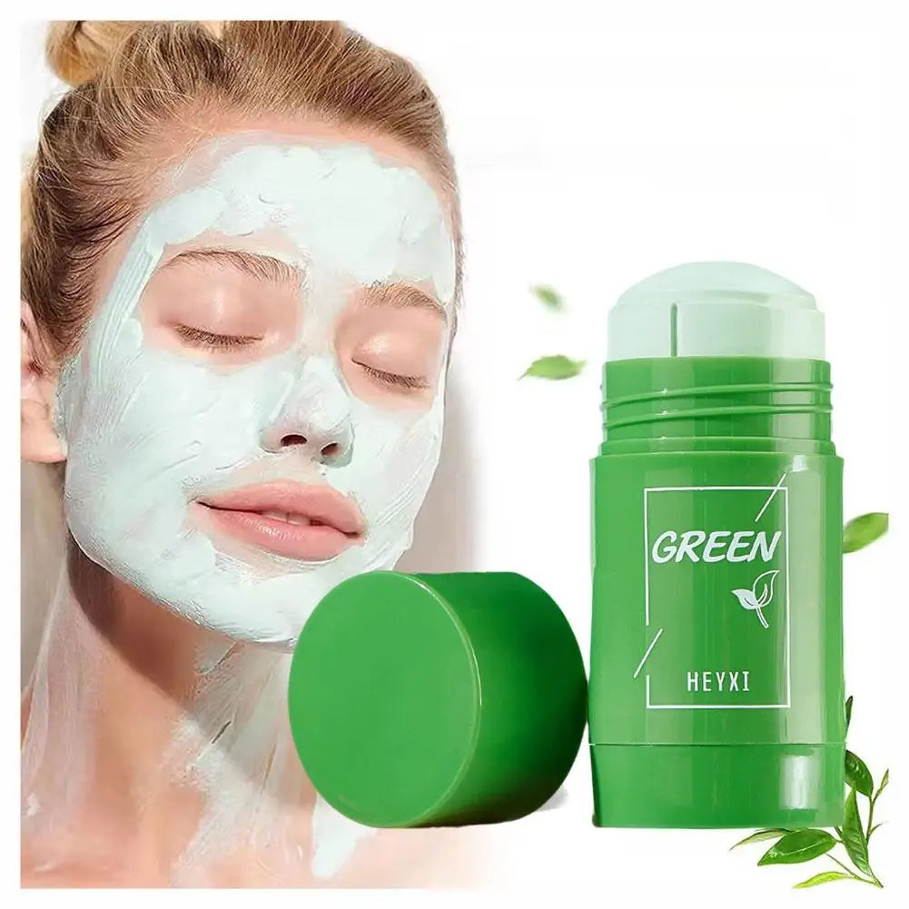 Green Tea Eggplant Mud Mask Deep Cleansing Oil Control Pore Shrinkage