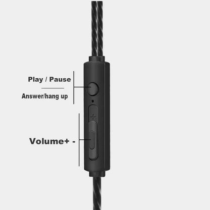 3.5mm Wired Earphones with Microphone - Bass HiFi Stereo In-Ear Headset for Phones