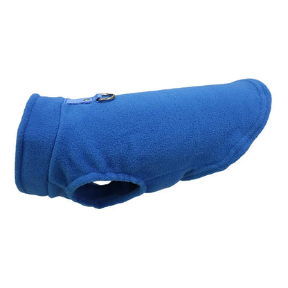Warm Fleece Dog Jacket with D-Ring – Vest for Small Dogs & Cats, French Bulldog & Chihuahua Coat