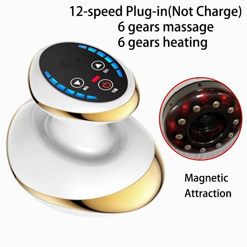 Home Electric Guasha Scraping Massage Cupping Body Massager with Suction & Heating Fat Burner