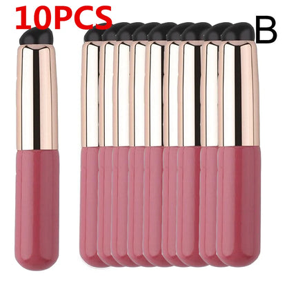 Silicone Lip Brush with Cover - Soft Round Head Concealer & Lipstick Makeup Brush