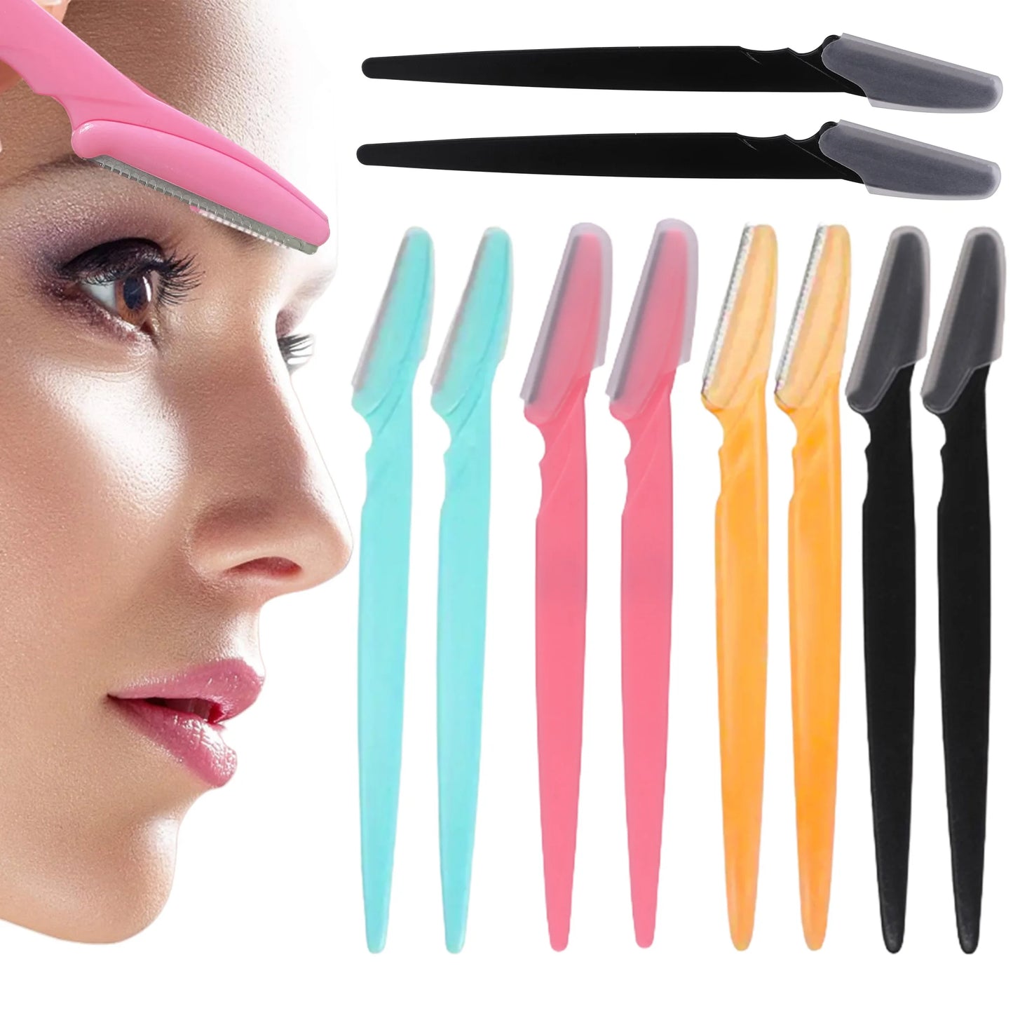Eyebrow Trimmer & Face Shaver – Portable Hair Removal Blade Set for Women (10/40pcs)