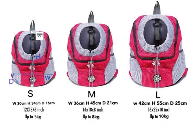 Portable Pet Dog Carrier Backpack – Front & Shoulder Mesh Travel Bag for Cats & Small Dogs