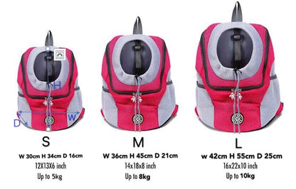 Portable Pet Dog Carrier Backpack – Front & Shoulder Mesh Travel Bag for Cats & Small Dogs