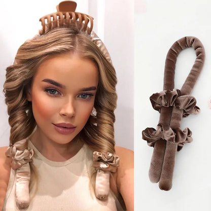 Heatless Curling Rod Headband for Soft, Shiny Curls Hairdressing Tool for Women