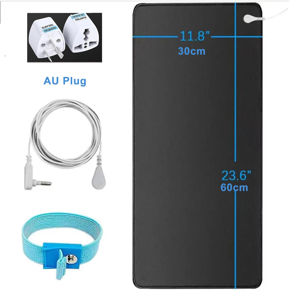 Anxiety Relief & Better Sleep Earthing Wristband Soft PU Grounding Mat