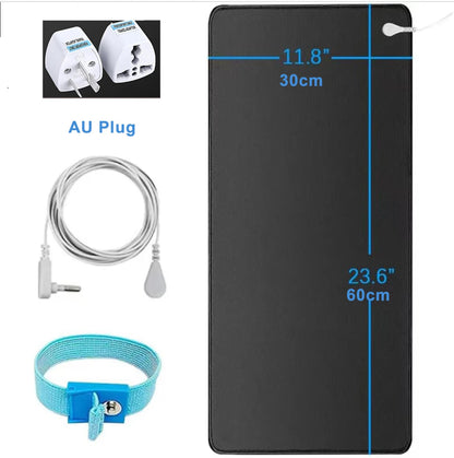 Anxiety Relief & Better Sleep Earthing Wristband Soft PU Grounding Mat
