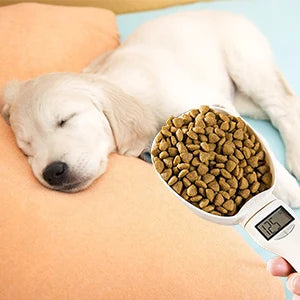 Pet Food Measuring Scoop Digital Dog & Cat Food Measuring Cup with LED Display Electronic Spoon Scale