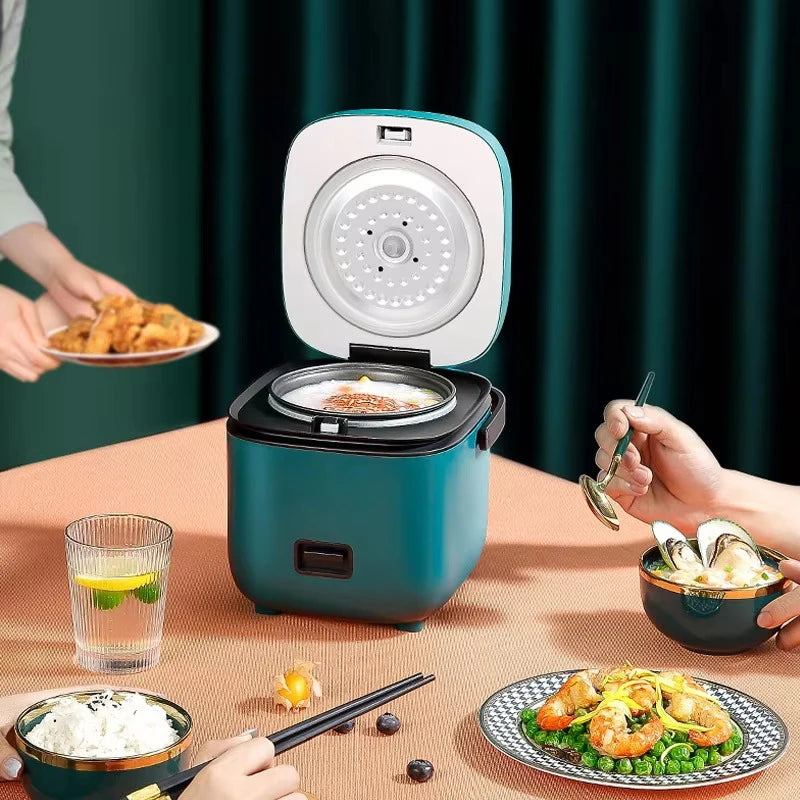 Mini Rice Cooker 1.2L Electric Cooking Machine for 1-2 People, Food Warmer & Steamer