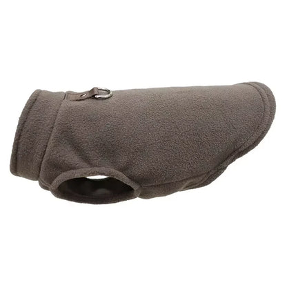 Warm Fleece Dog Jacket with D-Ring – Vest for Small Dogs & Cats, French Bulldog & Chihuahua Coat