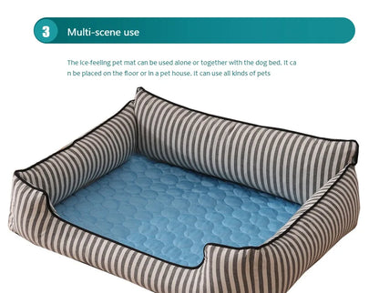 Dog Cooling Mat & Cat Ice Pad Blanket – Extra Large Summer Cold Bed for Pets
