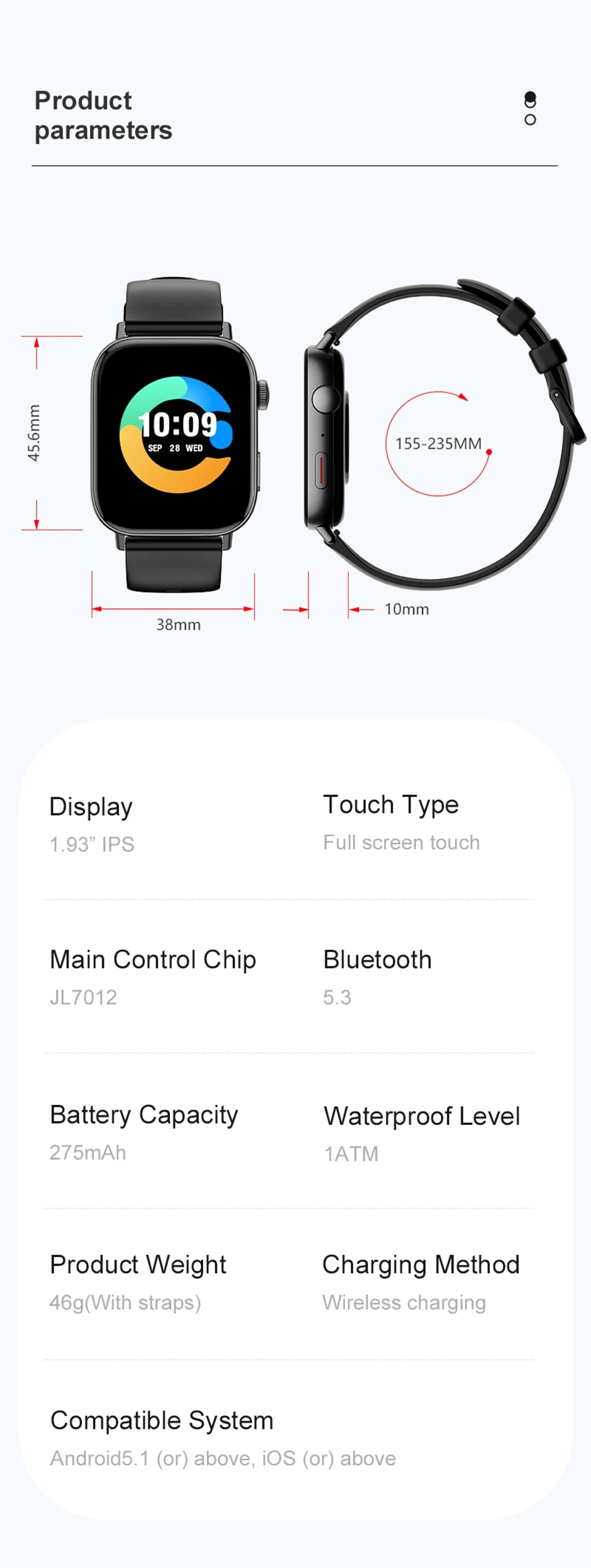 COLMI C8 Max Voice Calling Smart Watch, 1.93" HD Color Display, Health & Fitness Tracking for Men & Women