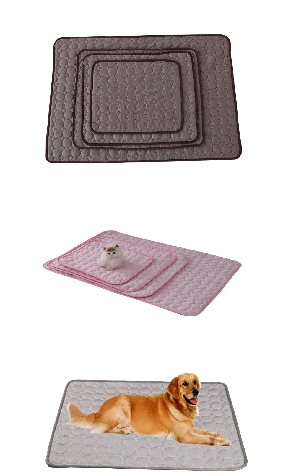 Dog Cooling Mat & Cat Ice Pad Blanket – Extra Large Summer Cold Bed for Pets