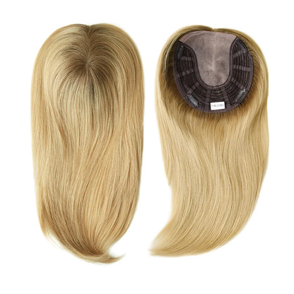 Alwayshair 14"-16" Straight Human Hair Clip-in Topper for Women 120% Density