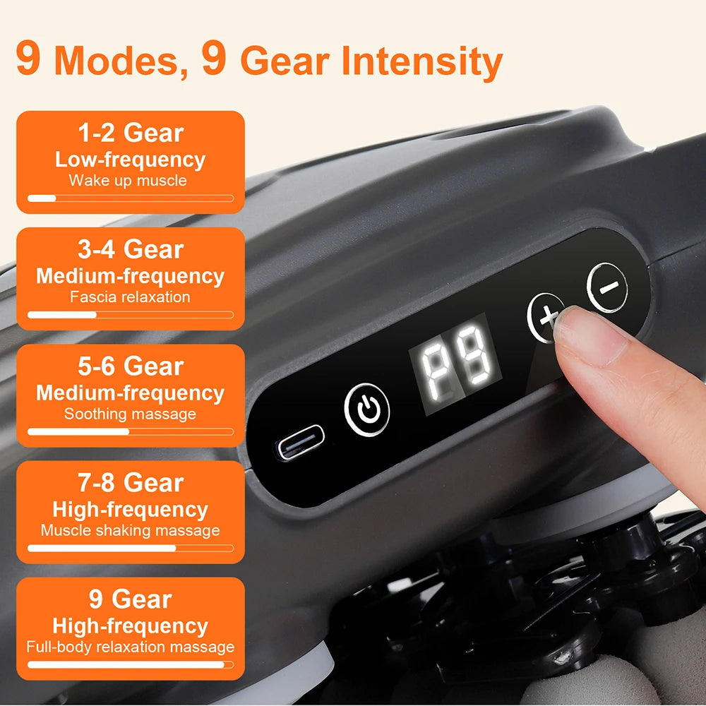 42-Head Fascia Gun High-Frequency Vibration Body Massager for Neck, Back & Waist Relief