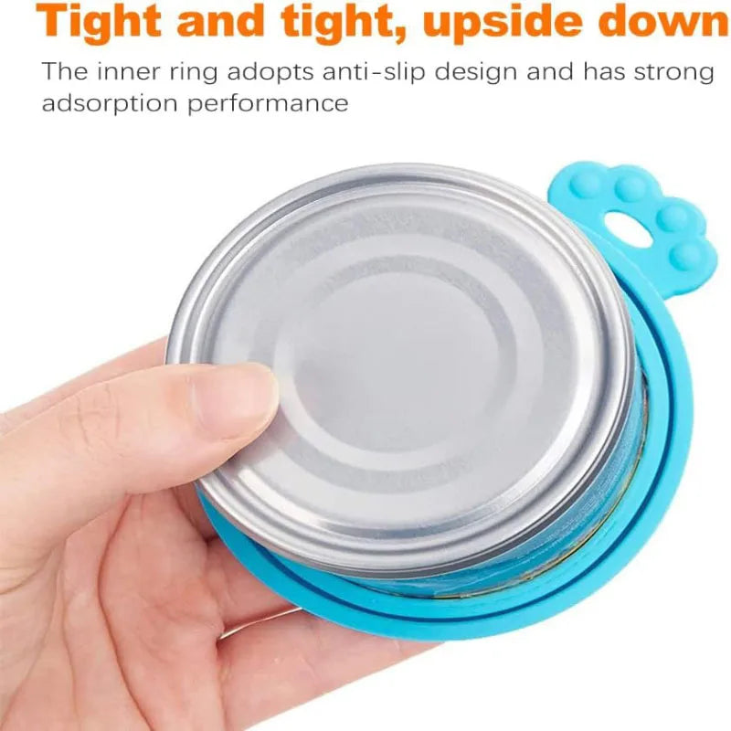 Reusable Pet Food Can Cover & Spoon Set – Portable Storage Lid for Dogs & Cats