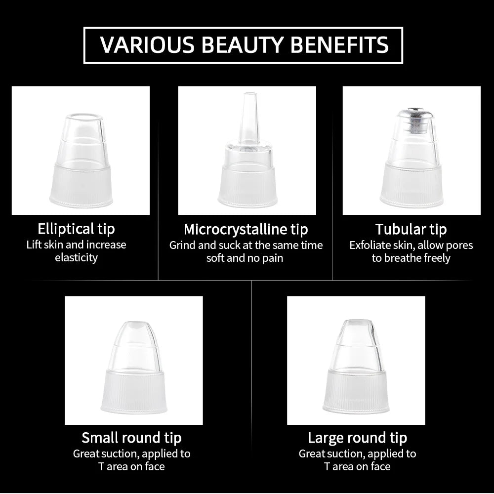 Vacuum Nose Blackhead Remover Facial Suction Cleaner Pimple & Dead Skin Extractor
